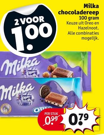 Aanbiedingen Milka chocoladereep - Milka - Geldig van 26/09/2017 tot 08/10/2017 bij Kruidvat