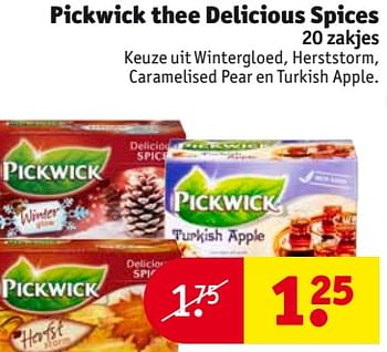 Aanbiedingen Pickwick thee delicious spices - Pickwick - Geldig van 26/09/2017 tot 08/10/2017 bij Kruidvat