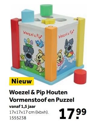 Aanbiedingen Woezel + pip houten vormenstoof en puzzel - Woezel en Pip - Geldig van 25/09/2017 tot 10/12/2017 bij Intertoys
