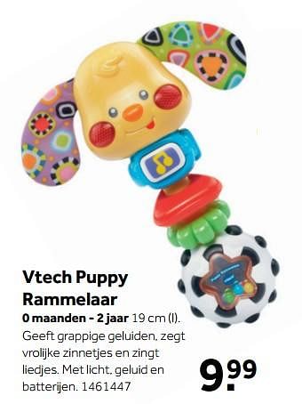 Aanbiedingen Vtech puppy rammelaar - Vtech - Geldig van 25/09/2017 tot 10/12/2017 bij Intertoys