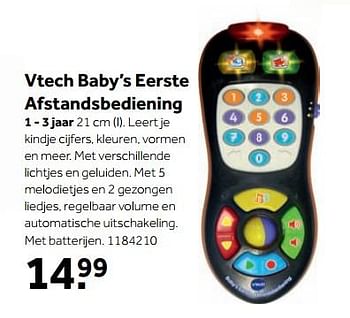 Aanbiedingen Vtech baby`s eerste afstandsbediening - Vtech - Geldig van 25/09/2017 tot 10/12/2017 bij Intertoys