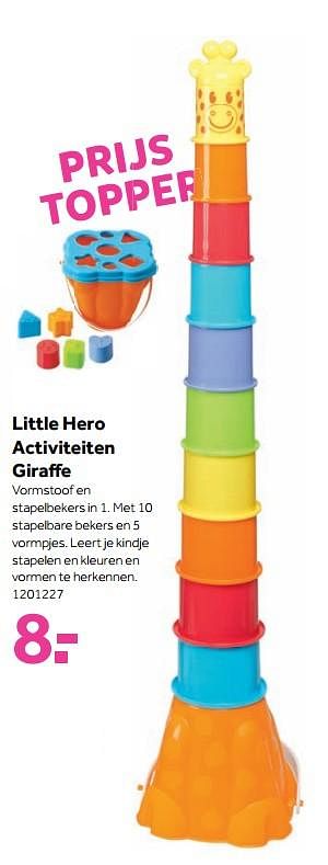 Aanbiedingen Little hero activiteiten giraffe - Little Hero - Geldig van 25/09/2017 tot 10/12/2017 bij Intertoys