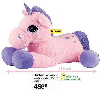 Aanbiedingen Pluchen eenhoorn - Huismerk - Intertoys - Geldig van 25/09/2017 tot 10/12/2017 bij Intertoys