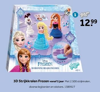 Aanbiedingen 3d strijkkralen frozen - Totum - Geldig van 25/09/2017 tot 10/12/2017 bij Intertoys