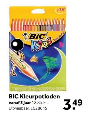 Aanbiedingen Bic kleurpotloden - BIC - Geldig van 25/09/2017 tot 10/12/2017 bij Intertoys