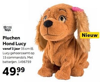 Aanbiedingen Pluchen hond lucy - IMC Toys - Geldig van 25/09/2017 tot 10/12/2017 bij Intertoys