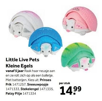 Aanbiedingen Little live pets kleine egels - Little Live Pets - Geldig van 25/09/2017 tot 10/12/2017 bij Intertoys