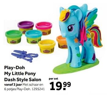 Aanbiedingen Play-doh my little pony dash style salon - Play-Doh - Geldig van 25/09/2017 tot 10/12/2017 bij Intertoys
