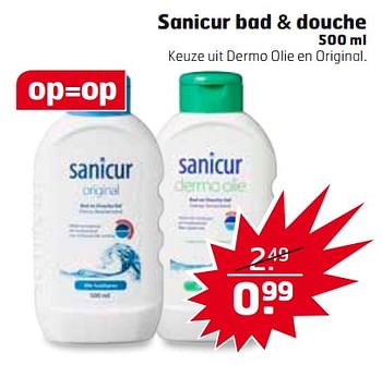 Aanbiedingen Sanicur bad + douche - Sanicur - Geldig van 26/09/2017 tot 01/10/2017 bij Trekpleister