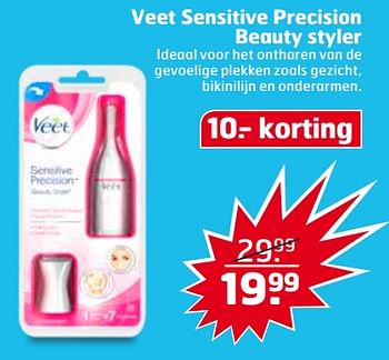 Aanbiedingen Veet sensitive precision beauty styler - Veet - Geldig van 26/09/2017 tot 01/10/2017 bij Trekpleister