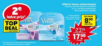 Aanbiedingen Venus scheermesjes woman - Gillette - Geldig van 26/09/2017 tot 01/10/2017 bij Trekpleister
