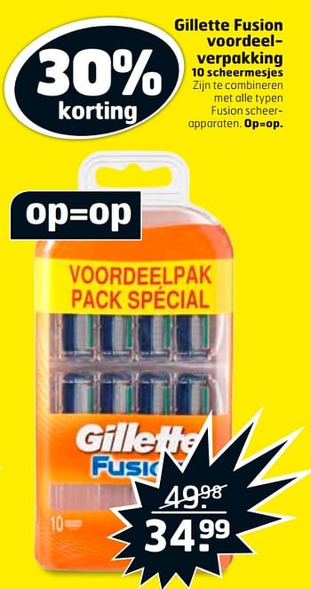 Aanbiedingen Gillette fusion voordeelverpakking - Gillette - Geldig van 26/09/2017 tot 01/10/2017 bij Trekpleister
