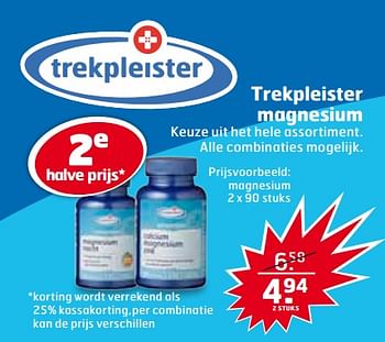 Aanbiedingen Magnesium - Huismerk - Trekpleister - Geldig van 26/09/2017 tot 01/10/2017 bij Trekpleister