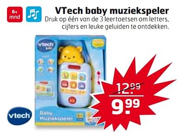 Aanbiedingen Vtech baby muziekspeler - Vtech - Geldig van 26/09/2017 tot 01/10/2017 bij Trekpleister