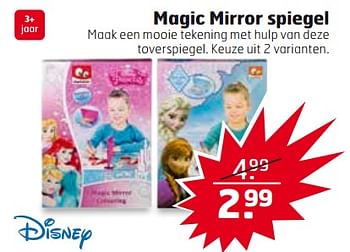 Aanbiedingen Magic mirror spiegel - Disney - Geldig van 26/09/2017 tot 01/10/2017 bij Trekpleister