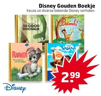 Aanbiedingen Disney gouden boekje - Disney - Geldig van 26/09/2017 tot 01/10/2017 bij Trekpleister