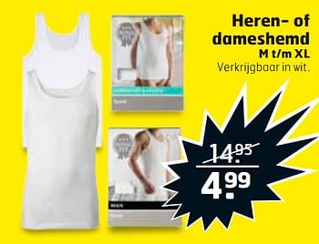 Aanbiedingen Heren- of dameshemd - Huismerk - Trekpleister - Geldig van 26/09/2017 tot 01/10/2017 bij Trekpleister