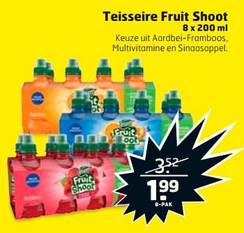 Aanbiedingen Teisseire fruit shoot - Teisseire - Geldig van 26/09/2017 tot 01/10/2017 bij Trekpleister