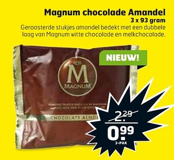 Aanbiedingen Magnum chocolade amandel - Ola - Geldig van 26/09/2017 tot 01/10/2017 bij Trekpleister