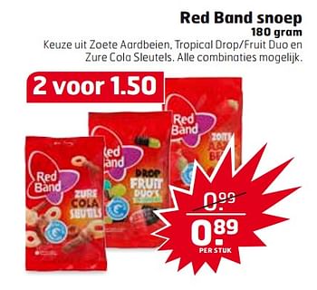 Aanbiedingen Red band snoep - Red band - Geldig van 26/09/2017 tot 01/10/2017 bij Trekpleister