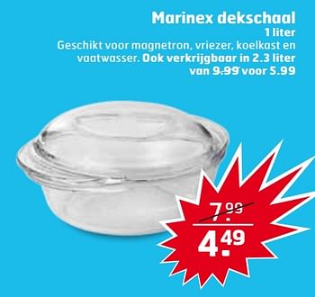 Aanbiedingen Marinex dekschaal - Huismerk - Trekpleister - Geldig van 26/09/2017 tot 01/10/2017 bij Trekpleister