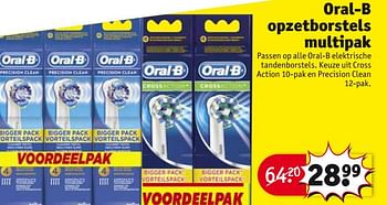 Aanbiedingen Oral-b opzetborstels multipak - Oral-B - Geldig van 26/09/2017 tot 08/10/2017 bij Kruidvat