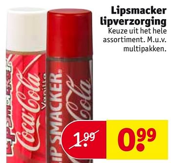 Aanbiedingen Lipsmacker lipverzorging - Huismerk - Kruidvat - Geldig van 26/09/2017 tot 08/10/2017 bij Kruidvat
