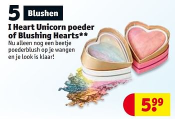 Aanbiedingen I heart unicorn poeder of blushing hearts - I Heart - Geldig van 26/09/2017 tot 08/10/2017 bij Kruidvat