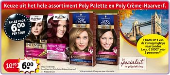 Aanbiedingen Haarkleuring poly color crème-haarverf - Poly palette - Geldig van 26/09/2017 tot 08/10/2017 bij Kruidvat