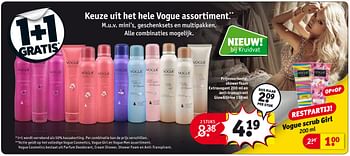 Aanbiedingen Shower foam extravagant en anti-transpirant glow+shine - Vogue - Geldig van 26/09/2017 tot 08/10/2017 bij Kruidvat