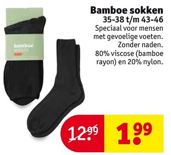Aanbiedingen Bamboe sokken - Bamboe - Geldig van 26/09/2017 tot 08/10/2017 bij Kruidvat