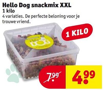 Aanbiedingen Hello dog snackmix xxl - Huismerk - Kruidvat - Geldig van 26/09/2017 tot 08/10/2017 bij Kruidvat