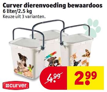 Aanbiedingen Curver dierenvoeding bewaardoos - Curver - Geldig van 26/09/2017 tot 08/10/2017 bij Kruidvat