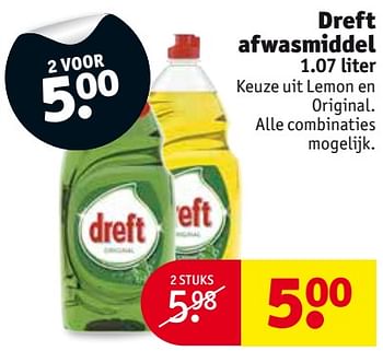 Aanbiedingen Dreft afwasmiddel - Dreft - Geldig van 26/09/2017 tot 08/10/2017 bij Kruidvat