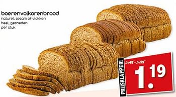 Aanbiedingen Boerenvolkorenbrood - Huismerk - Agrimarkt - Geldig van 25/09/2017 tot 30/09/2017 bij Agrimarkt