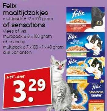 Aanbiedingen Felix maaltijdzakjes of sensations - Purina - Geldig van 25/09/2017 tot 30/09/2017 bij Agrimarkt