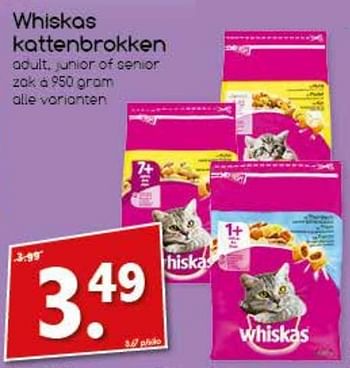 Aanbiedingen Whiskas kattenbrokken - Whiskas - Geldig van 25/09/2017 tot 30/09/2017 bij Agrimarkt
