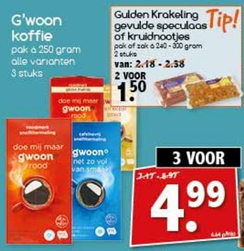 Aanbiedingen G`woon koffie - Gâ€™woon - Geldig van 25/09/2017 tot 30/09/2017 bij Agrimarkt