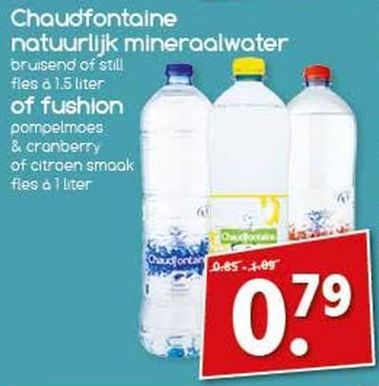 Aanbiedingen Chaudfontaine natuurlljk mineraalwater - Chaudfontaine - Geldig van 25/09/2017 tot 30/09/2017 bij Agrimarkt