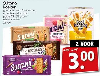 Aanbiedingen Sultana koeken - Sultana - Geldig van 25/09/2017 tot 30/09/2017 bij Agrimarkt