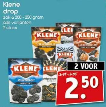 Aanbiedingen Klene drop - Klene - Geldig van 25/09/2017 tot 30/09/2017 bij Agrimarkt