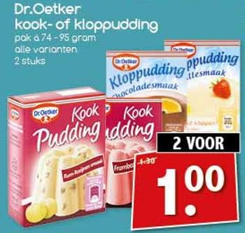 Aanbiedingen Dr.oetker kook- of kloppudding - Dr. Oetker - Geldig van 25/09/2017 tot 30/09/2017 bij Agrimarkt