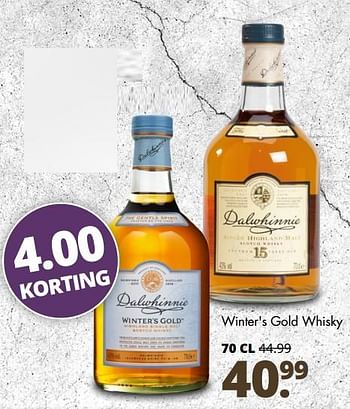 Aanbiedingen Winter`s gold whisky - Dalwhinnie - Geldig van 25/09/2017 tot 07/10/2017 bij Mitra