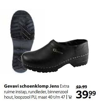 Aanbiedingen Gevavi schoenklomp jens - Gevavi - Geldig van 25/09/2017 tot 08/10/2017 bij Boerenbond
