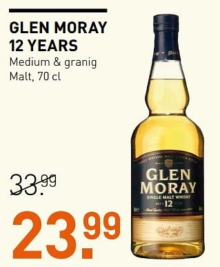 Aanbiedingen Glen moray 12 years medium + granig - Glen Moray - Geldig van 25/09/2017 tot 08/10/2017 bij Gall & Gall