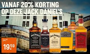 Aanbiedingen Jack daniel`s tennessee vol + rijk - Jack Daniel's - Geldig van 25/09/2017 tot 08/10/2017 bij Gall & Gall