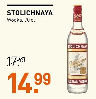 Aanbiedingen Stolichnaya wodka - Stolichnaya - Geldig van 25/09/2017 tot 08/10/2017 bij Gall & Gall
