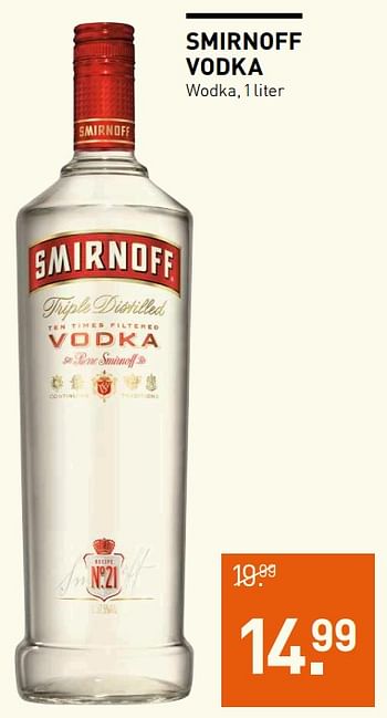 Aanbiedingen Smirnoff vodka - Smirnoff - Geldig van 25/09/2017 tot 08/10/2017 bij Gall & Gall