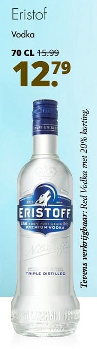 Aanbiedingen Eristof vodka - Eristoff - Geldig van 25/09/2017 tot 07/10/2017 bij Mitra
