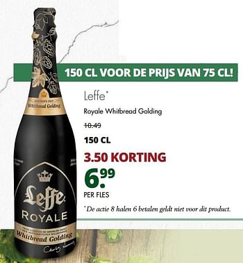 Aanbiedingen Leffe royale whitbread golding - Leffe - Geldig van 25/09/2017 tot 07/10/2017 bij Mitra